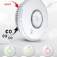 Ecoey 10-Year Smoke And Carbon Monoxide Detector, Dual Sensor Smoke Co Alarm With Built-In Battery And Silence Function,Fj183-A,