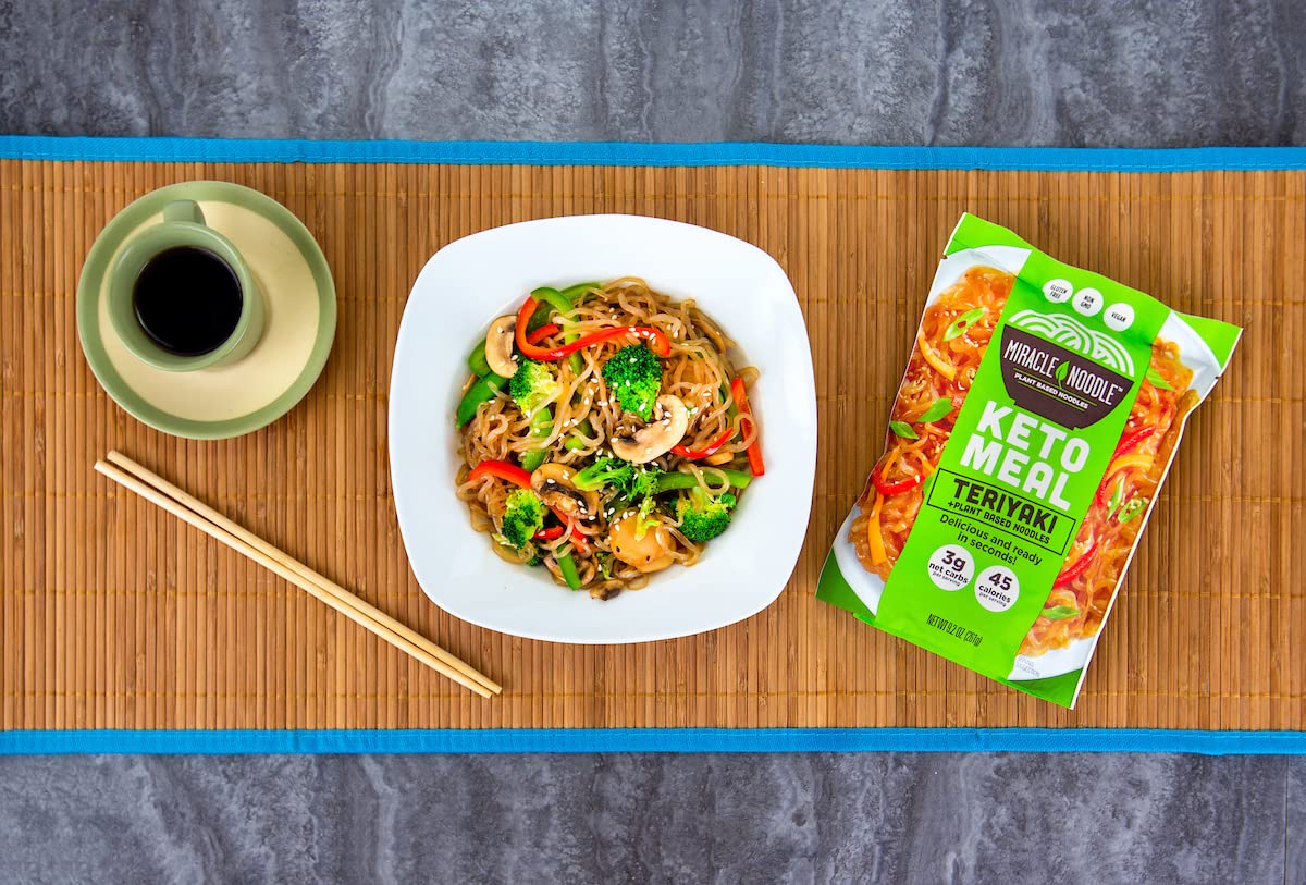 Miracle Noodle Teriyaki Konjac Shirataki Noodles - Plant Based, Vegan, Gluten & Grain Free, Non Gmo, Low In Calories & Carbs Noodles, 9.2 Oz, 6-Pack