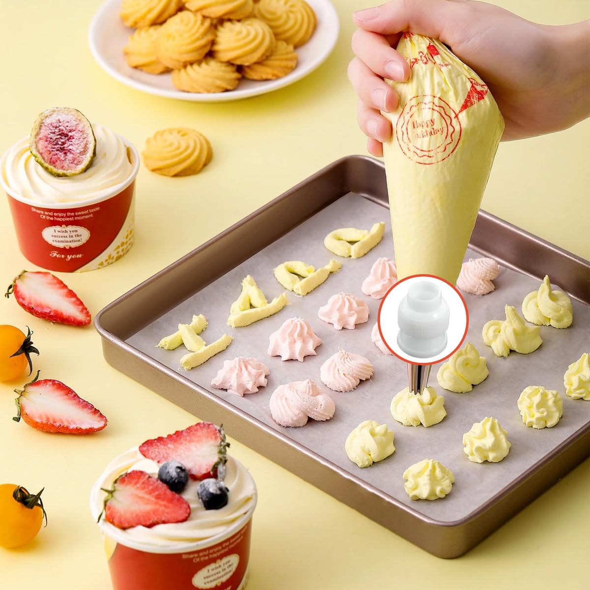 20 Pcs Couplers For Piping Bags Plastic Standard Couplers Cake Decorating Coupler Pipe Tip Coupler For Cake Cupcake Pastry Decor