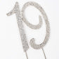 Hatcher Lee Bling Crystal 19 Birthday Cake Topper - Best Keepsake | 19Th Party Decorations Silver