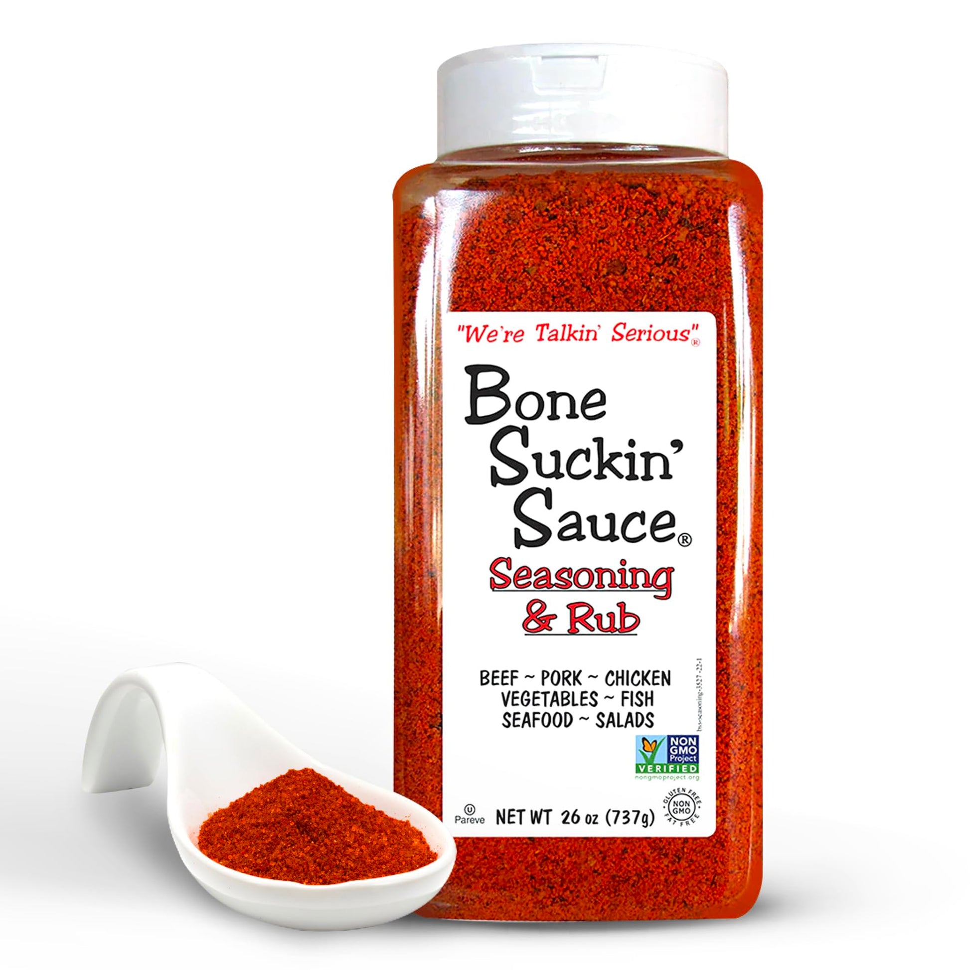 Bone Suckin' Seasoning & Rub, Original Blend, 26 Oz - Grilling Rubs, Dry Pork Rub, Gluten-Free, Non-Gmo, Kosher, Great On Ribs,