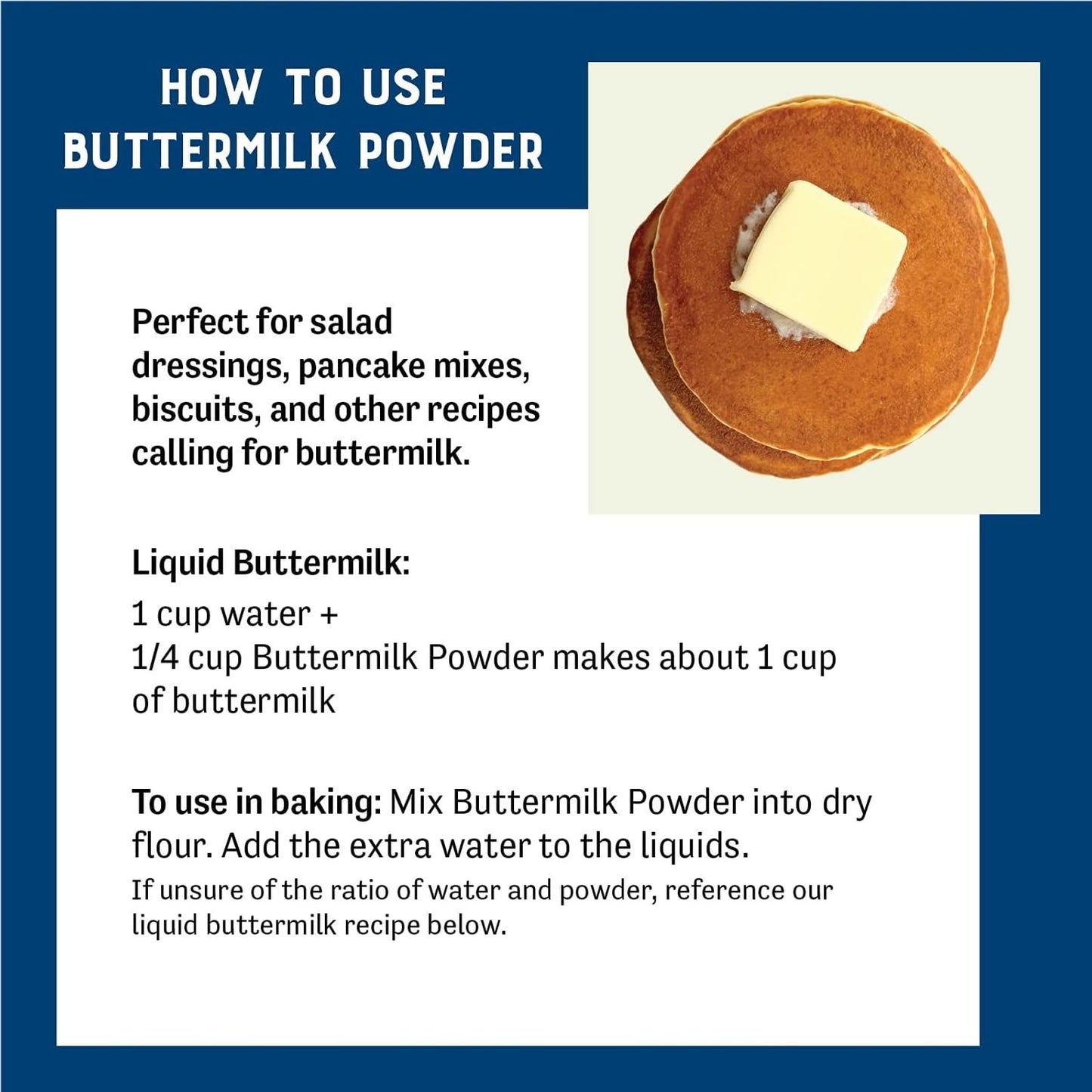 Judees Buttermilk Powder - 100% Non-GMO, Gluten-Free - 1.5 lb (24oz) - Ideal for Baking and Cooking