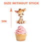 10 Pcs Party Giraffe Jungle Animal Cupcake Toppers - Add A Touch Of Wild Elegance To Your Treats!