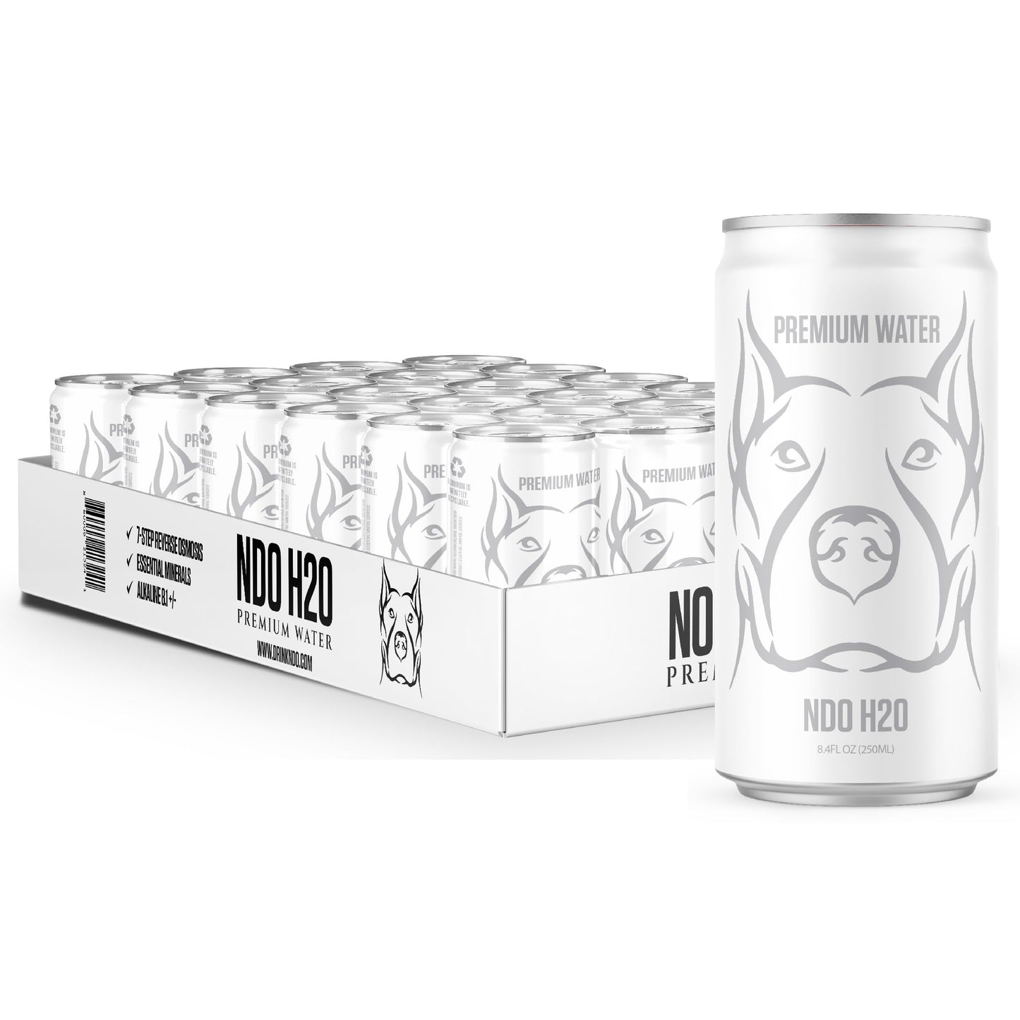 No Days Off Enhanced Water - 24 Pack, 8.4 Fl Oz, Still - 8.1 Ph Alkaline Water, Ultra-Purified Reverse Osmosis With Electrolytes & Minerals - Calcium, Magnesium, Potassium - On-The-Go And Bulk Size