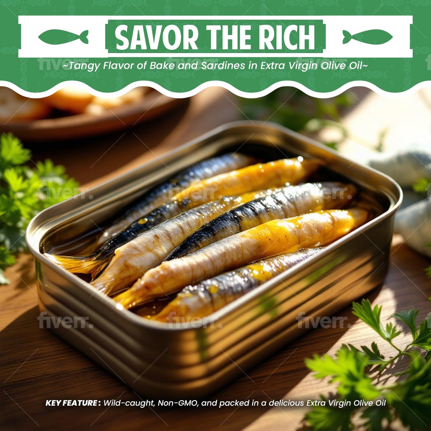 Bake And Tango - Sardines In Extra Virgin Olive Oil - 4.4Oz (Pack Of 12) | Rich In Omega-3, High-Protein, Wild-Caught, Non-Gmo,