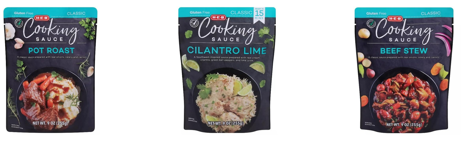 HEB Cooking Sauce Mixes - 3 packages (Classic Food Variety)
