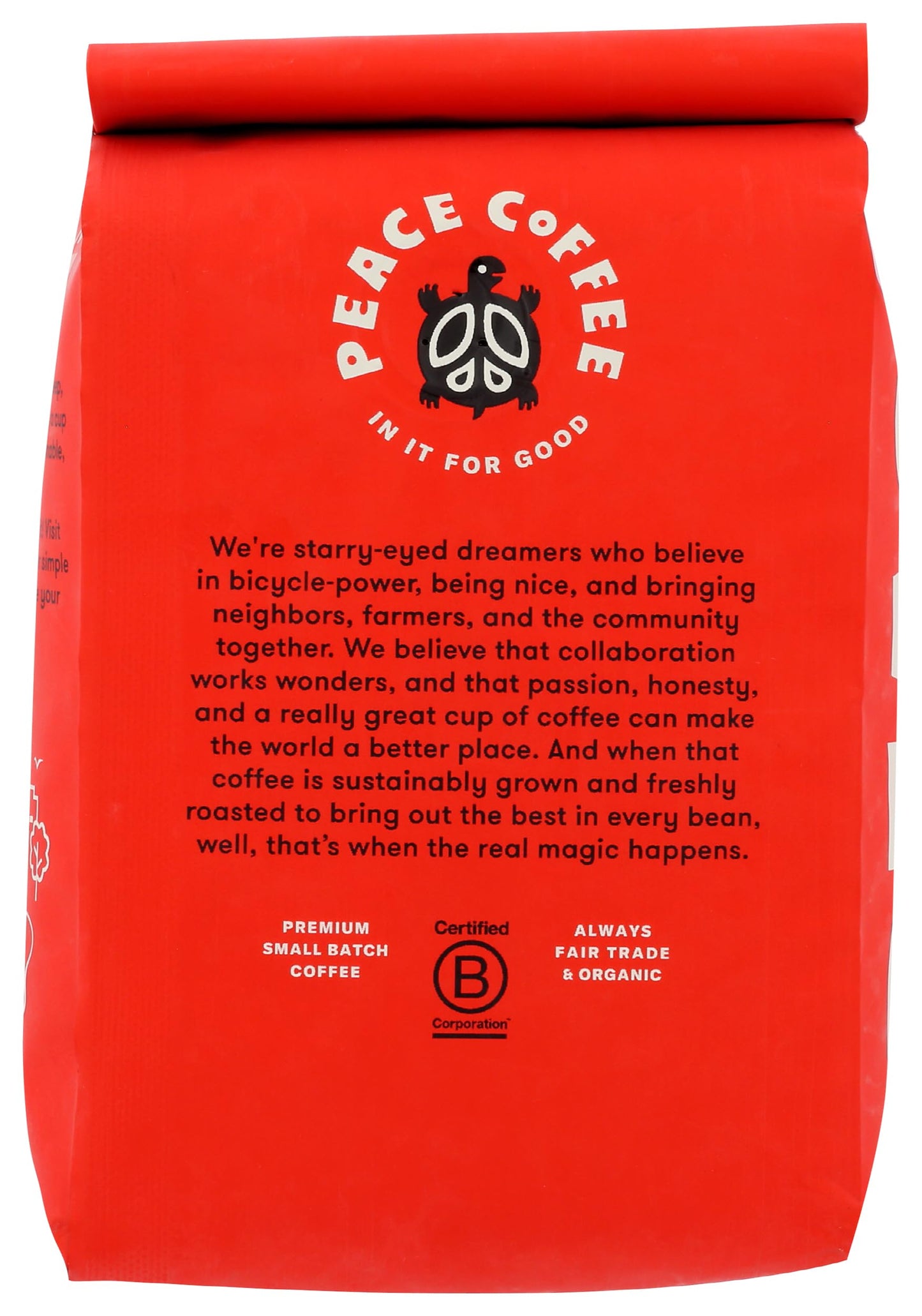 Peace Coffee Organic Birchwood Blend Whole Bean Coffee, 12 Oz