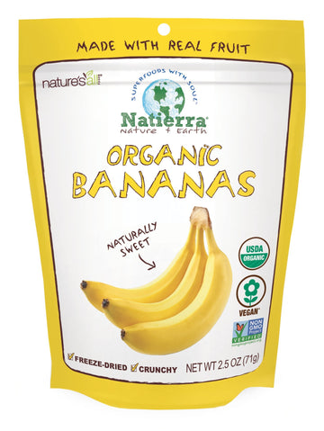 Natierra Nature'S Organic Freeze-Dried Bananas | Gluten Free & Vegan | 2.5 Ounce (Pack Of 3)
