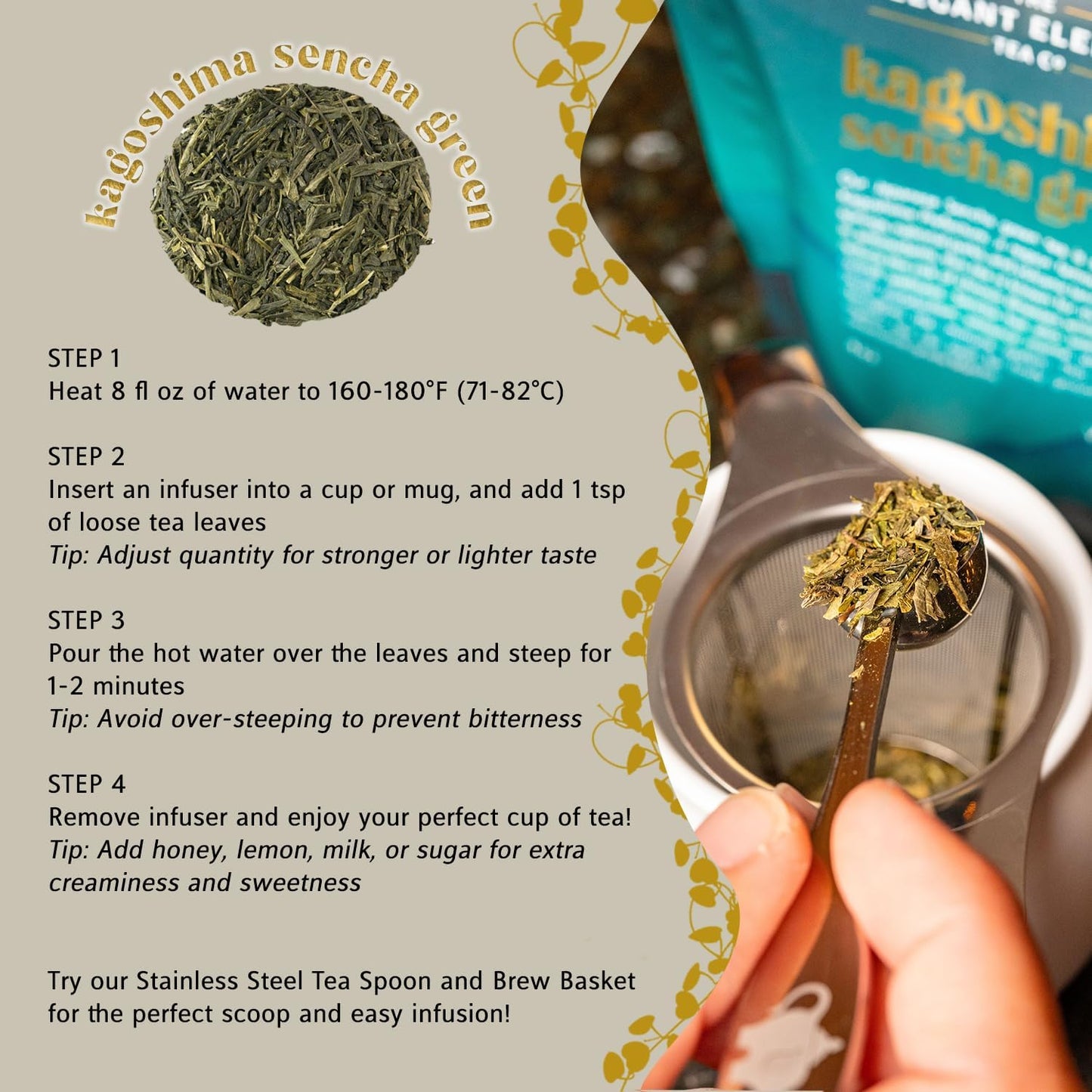 Sencha Green Tea - Loose Leaf Japanese Tea From Kagoshima - Ceremonial Grade Matcha Alternative - Detox & Immune Support Drink -