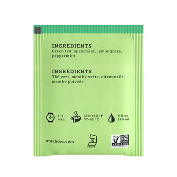 Stash Tea Moroccan Mint Green Tea, Box Of 100 Tea Bags (Packaging May Vary)