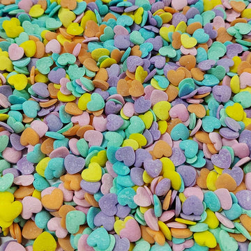 Homankit Multicolor Hearts Sprinkles Yellow Purple Mixed Edible Baking Cupcake Cake Decoration Cookie Ice Cream Donut Decorating