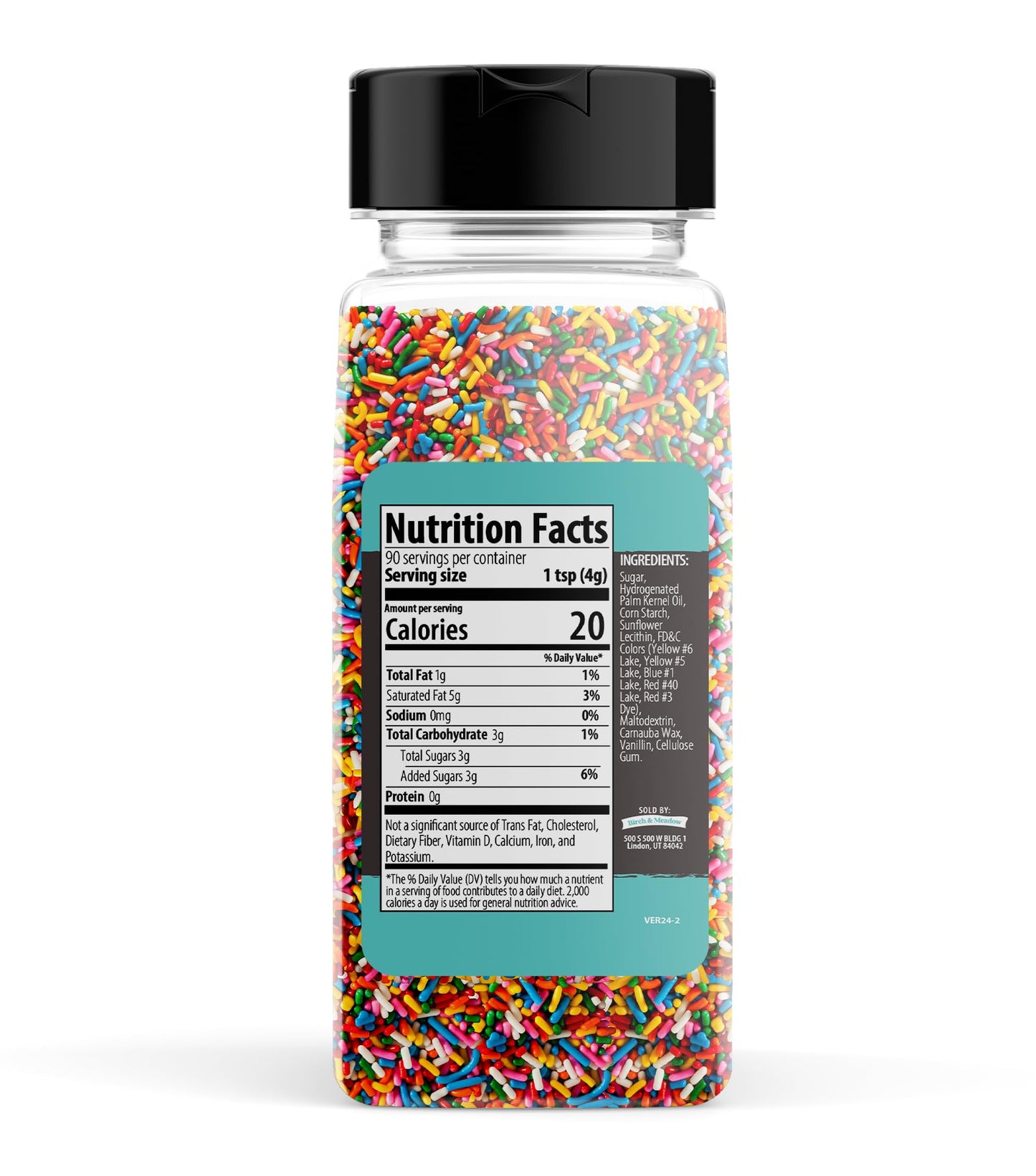 Birch & Meadow Rainbow Sprinkles, 12.8 Oz, Fun & Decorative Topping