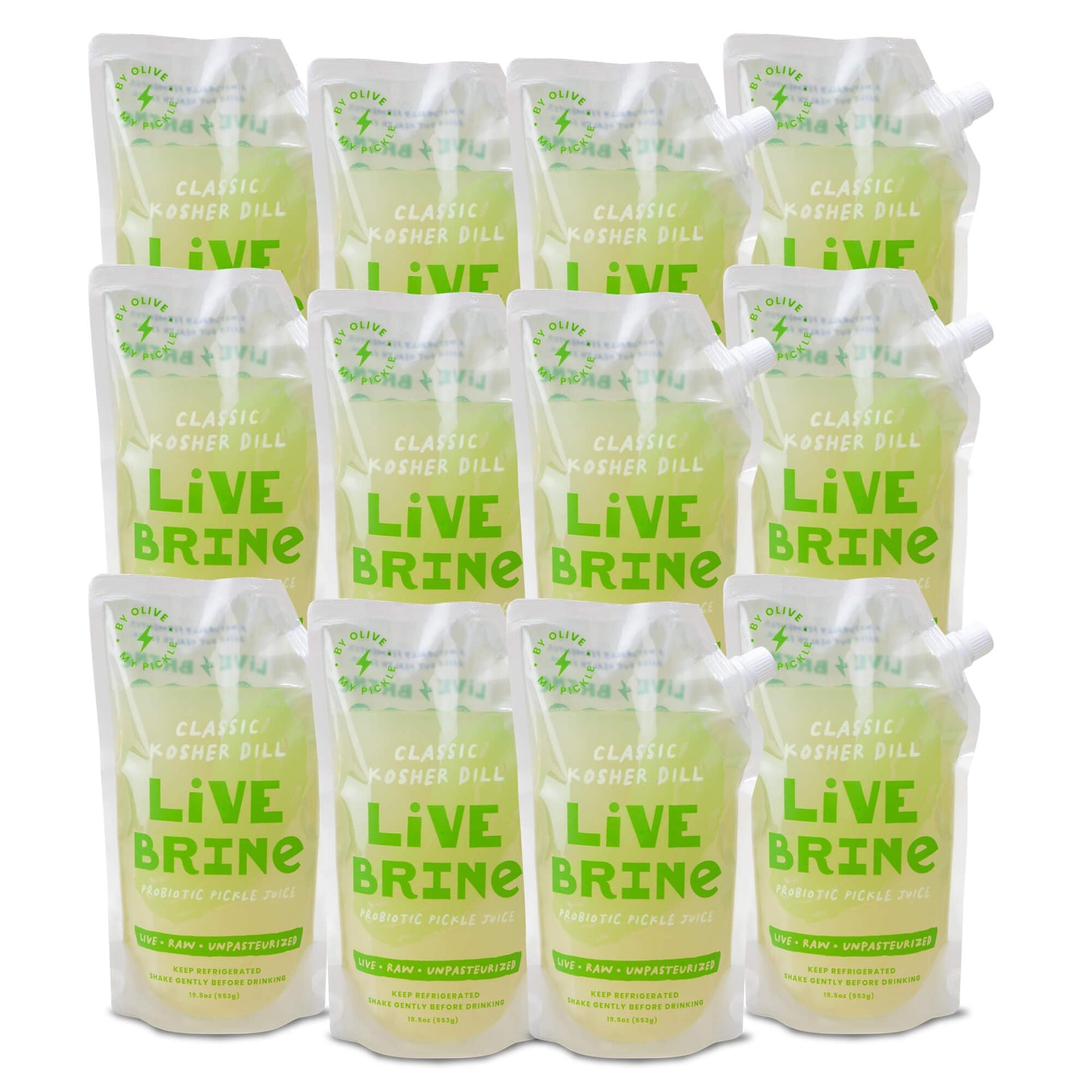 Olive My Pickle Probiotic Pickle Juice 234 Oz | 12Pk Olive Juice Live Brine Kosher Dill Pickle Juice Shots With Natural Probioti
