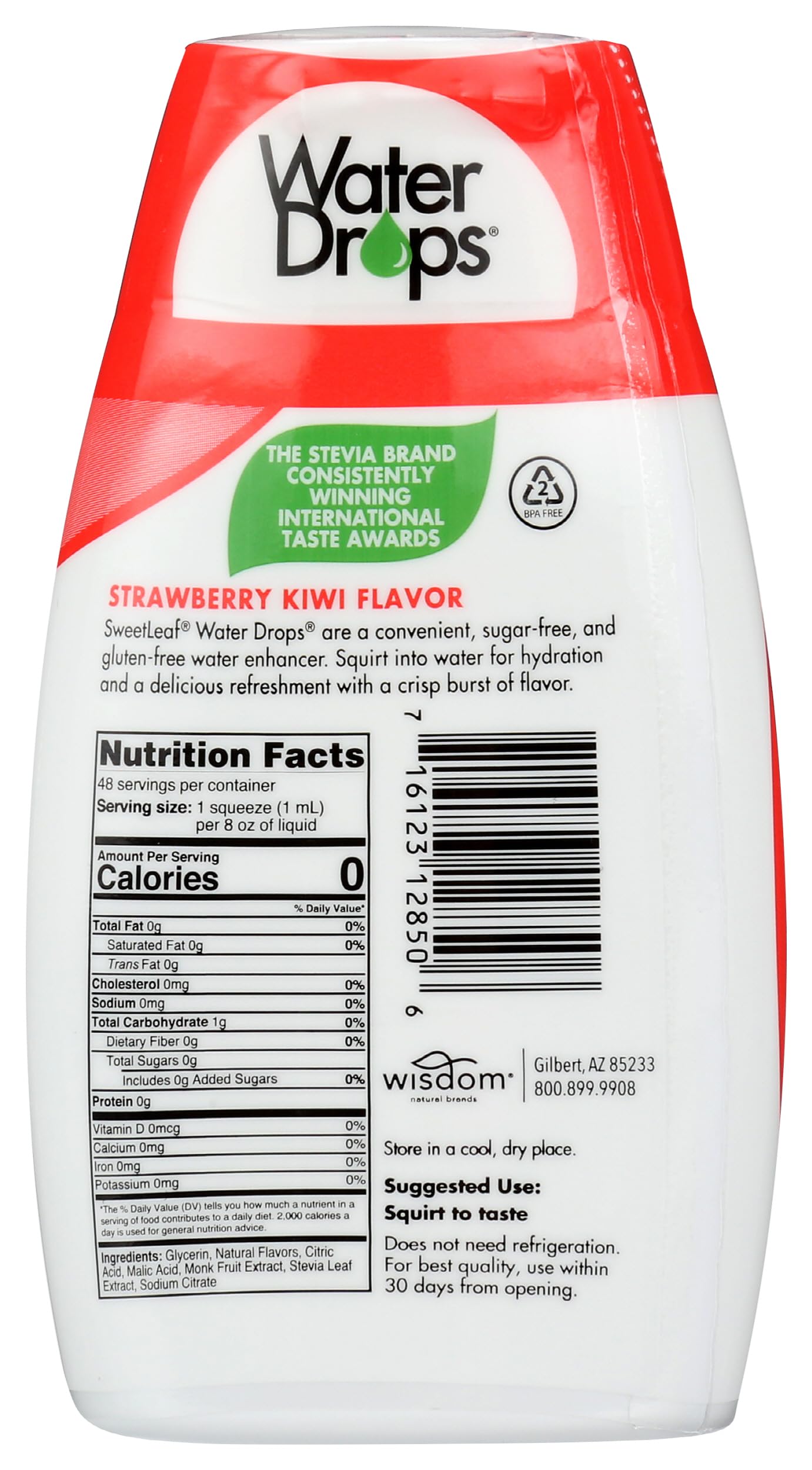 SweetLeaf WaterDrops, Strawberry Kiwi, 1.62 Fl Oz (Pack of 1)