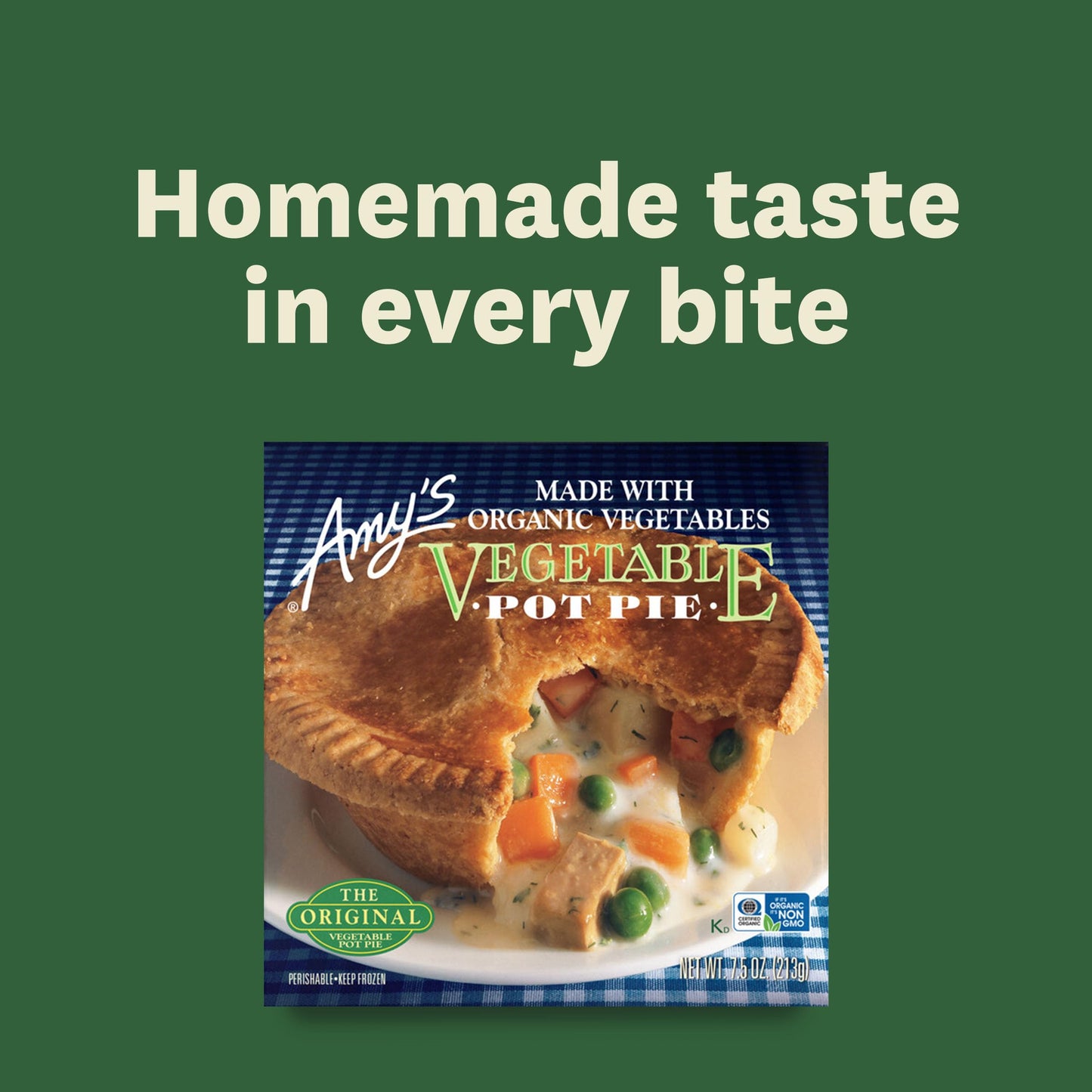 Amy'S Vegetable Pot Pie, Organic, 7.5-Ounce Boxes (Pack Of 12)