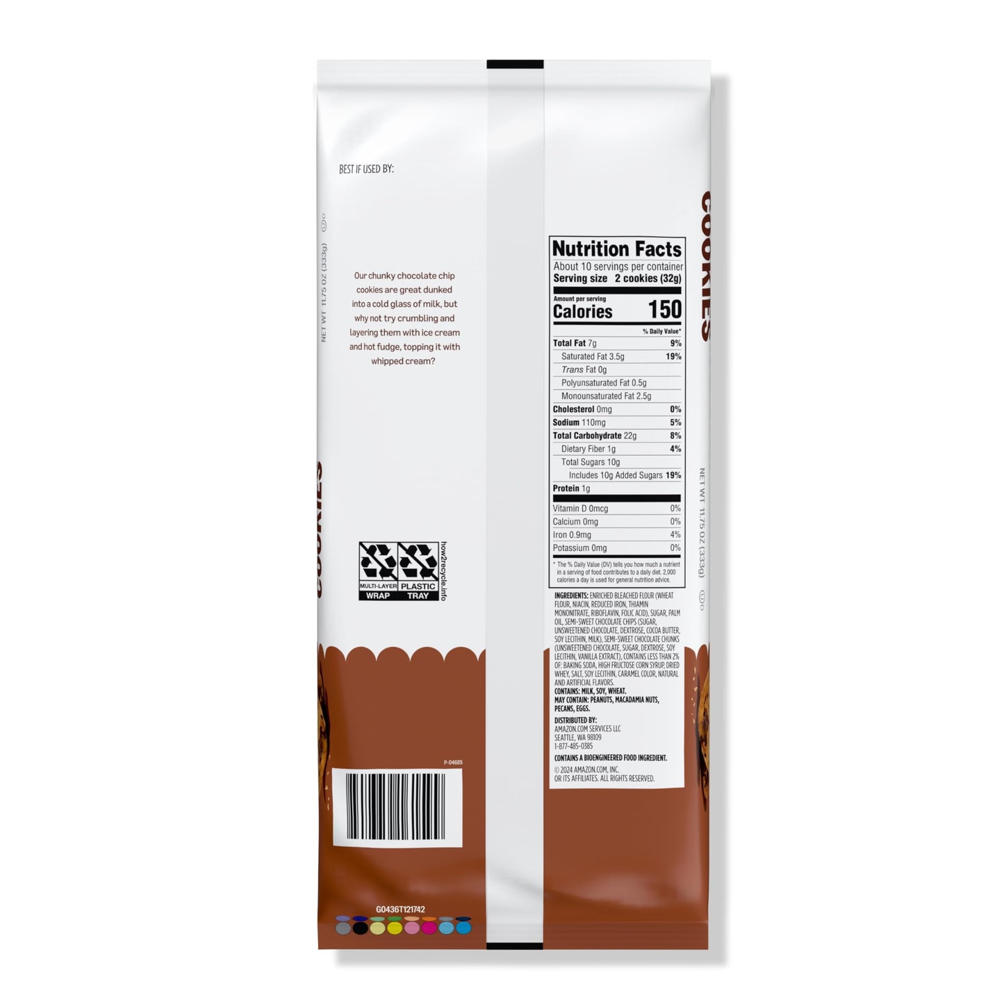 large online retailer Grocery Chunky Chocolate Chip Cookies, 11.75 Oz, Pack of 1, Previously Happy Belly, Packaging May Vary