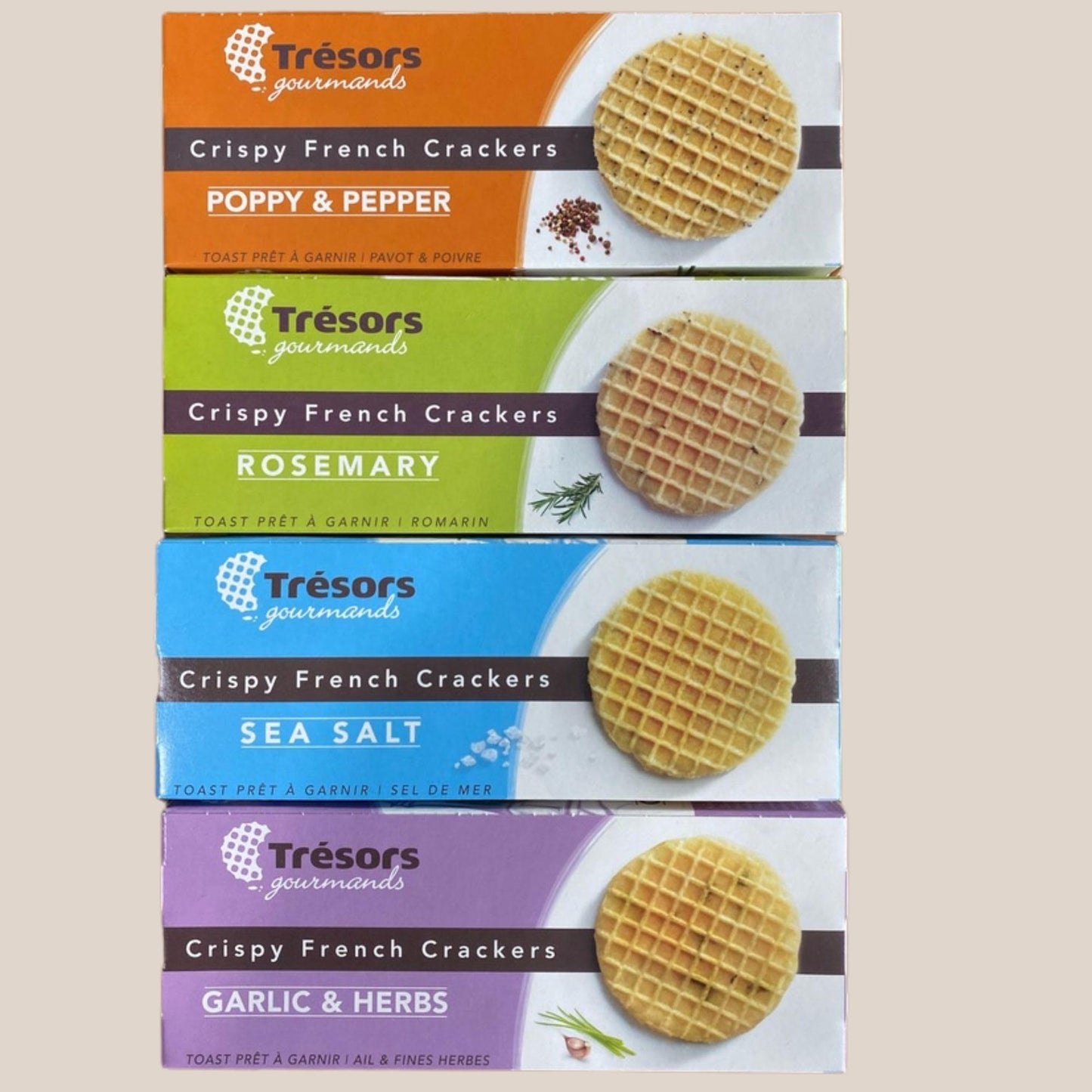 Tresors Gourmands  ers Variety Pack - Rosemary & Garlic Herb - 3.25 Ounce (Pack of 4)