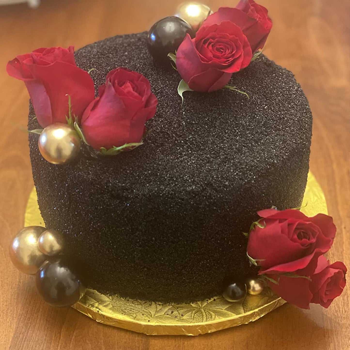 Philaeec Black Sanding Sugar Edible Sparkling Crystals For Baking Cake Decoration Cookie Ice Cream Cupcake Toppers Wedding Party