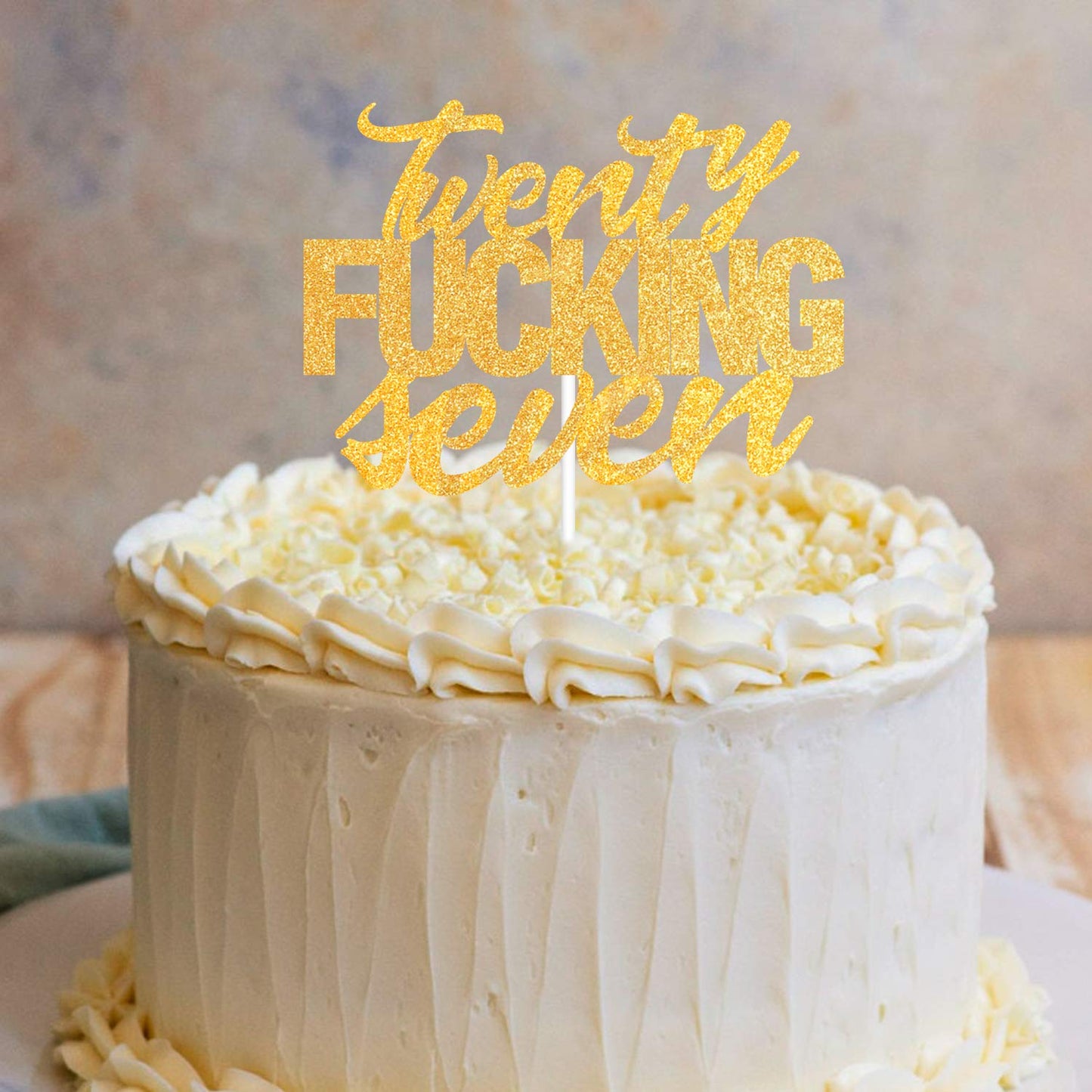 Twenty Seven Gold Glitter Cake Toppers 27 Years Old 27Th Birthday Anniversary Party Decorations Supplies
