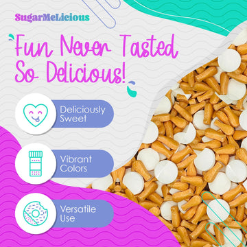 Sugarmelicious Baseball Sprinkles For Decorating Birthday Cakes, Cupcakes, Cookies & Desserts, Gluten-Free (Baseball Bats & Ball