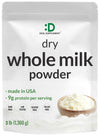 Dry Whole Milk Powder, 3lbs - Natural Pasture Raised Source - Made in USA - Powdered Milk for Baking & Cooking - 9g Protein Per 