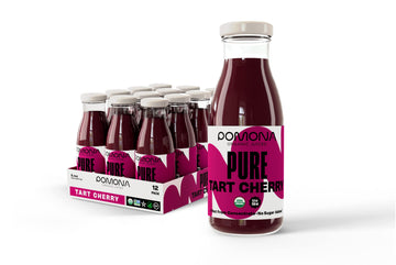 Pomona Organic Pure Tart Cherry Juice, Cold Pressed, Non-Gmo, No Sugar Added, Not From Concentrate, Gluten Free, Kosher Certified, Preservative Free,8.4 Fl Oz (Pack Of 12)