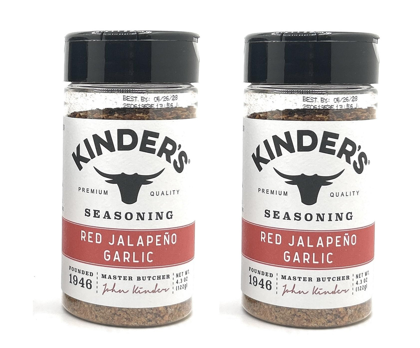 Kinders Seasonings & Rubs - 2 bottles (Red Jalapeno Garlic 4.3oz)