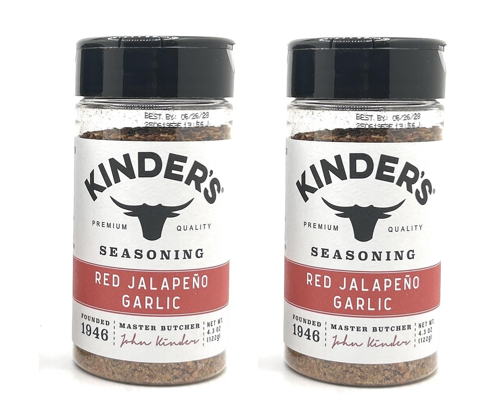 Kinders Seasonings & Rubs - 2 bottles (Red Jalapeno Garlic 4.3oz)