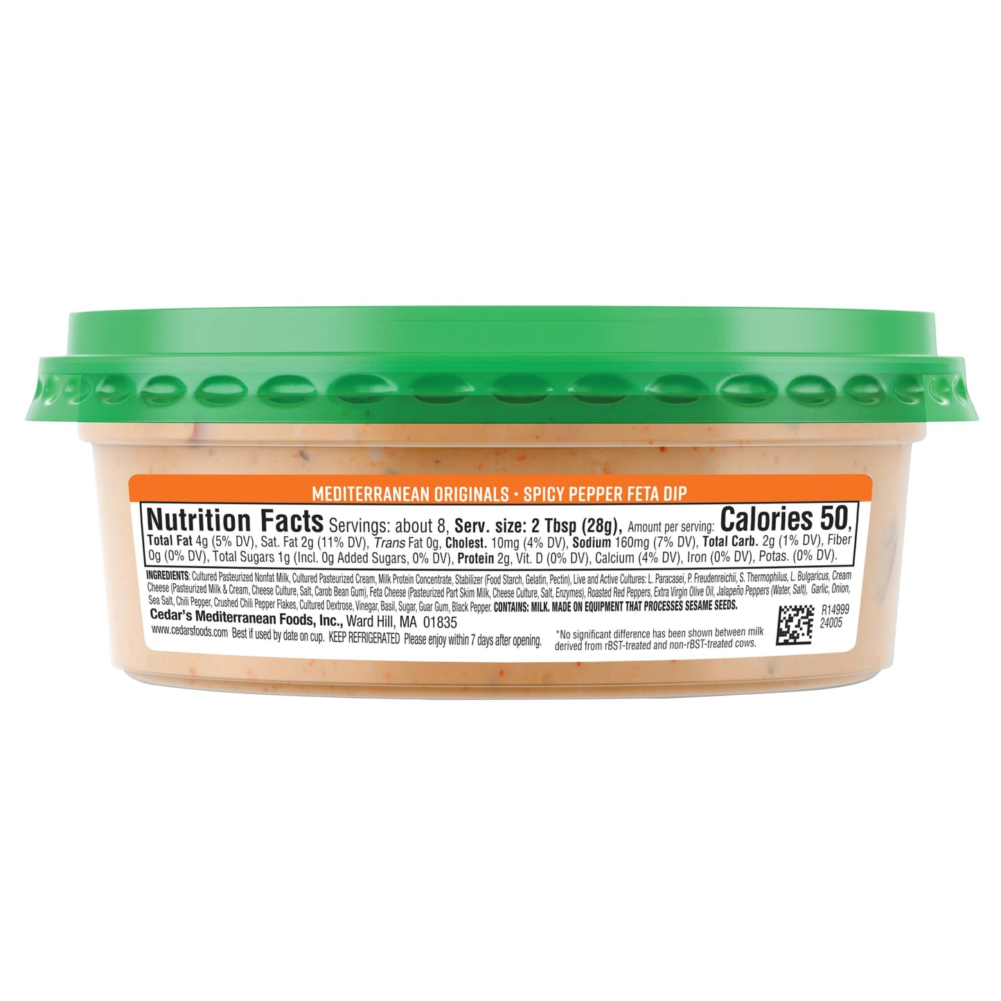 Cedars Foods Spicy Pepper Feta Dip