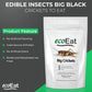 Ecoeat Edible Insects Big Black Crickets To Eat – Edible Bugs Edible Dehydrated Crickets - Snack Food Gifts (15G)