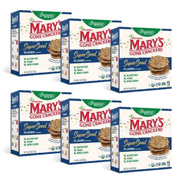 Mary s Gone Crackers Super Seed Classic Crackers, Vegan Friendly, Kosher, USDA Certified Organic, Gluten Free & Non-GMO, 4 Ounc