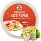 52USA Rice Paper, Gluten-Free Wonton Wrappers, Vegan, Low Carb, 34 Sheets, Round 22cm, Pack of 1