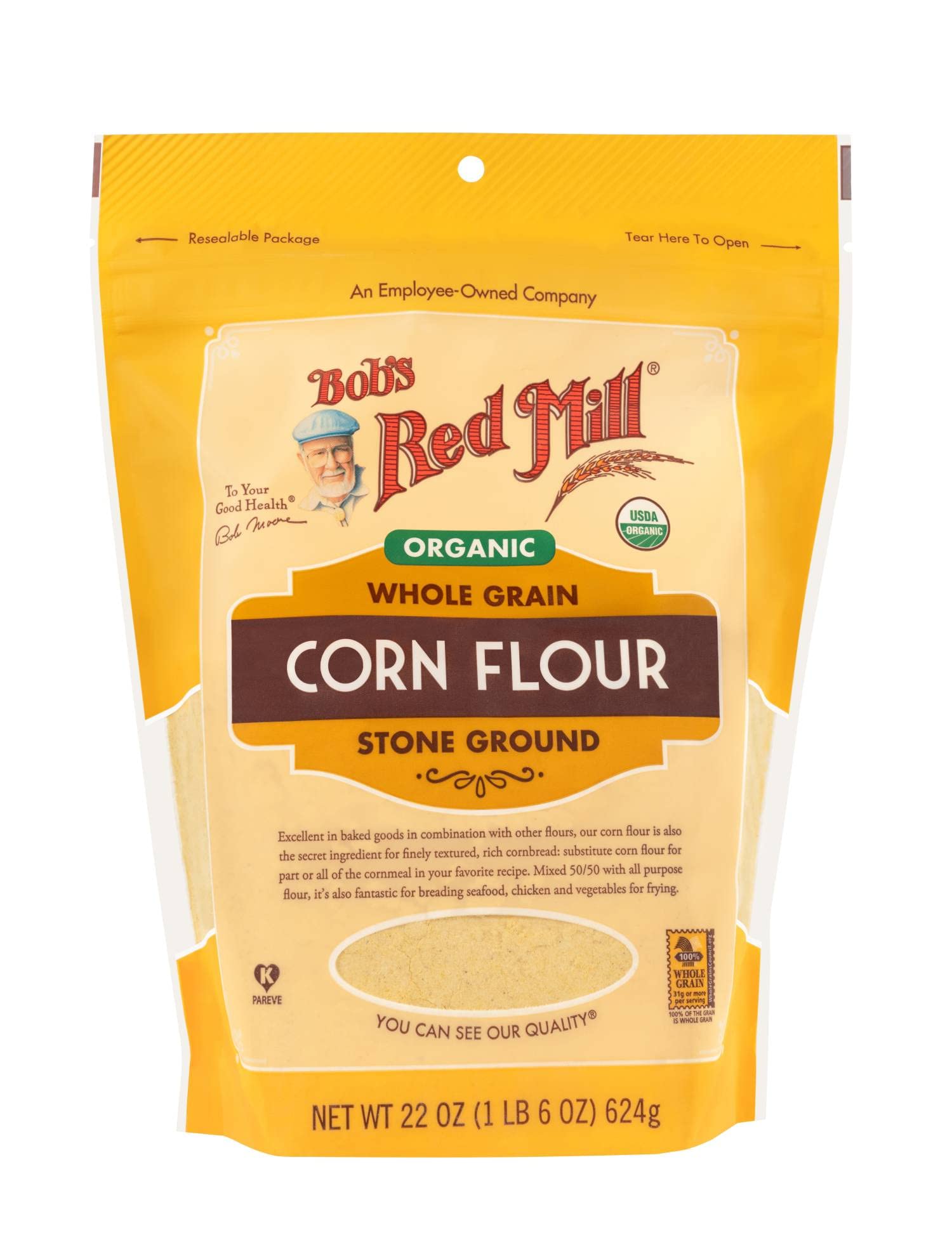 Bobs Red Mill Organic Corn Flour, 22 Oz
