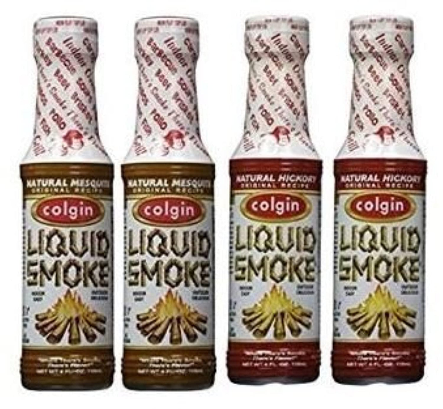 Colgin Gourmet Liquid Smoke - Natural Mesquite (2 Pack), Natural Hickory 4 Fl Oz (Pack Of 4)