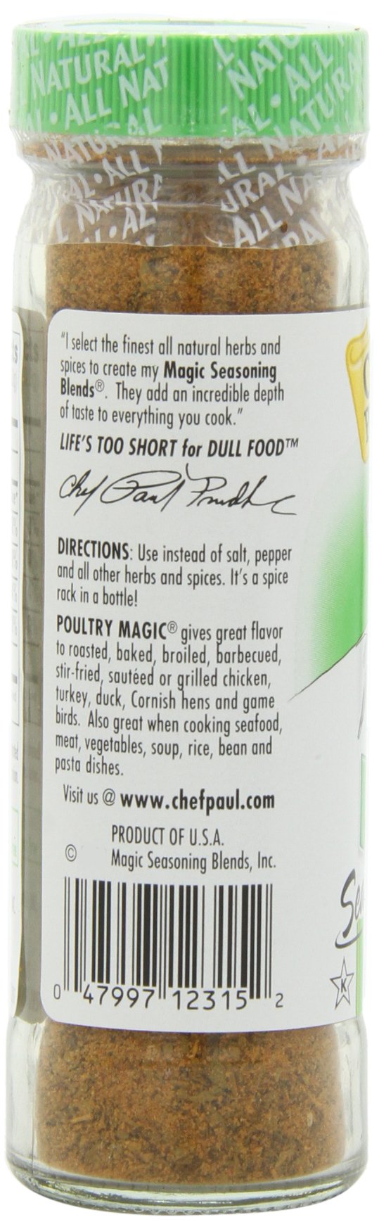 Magic Seasoning Blends Poultry Magic, 2.0-Ounce Bottles (Pack Of 12)
