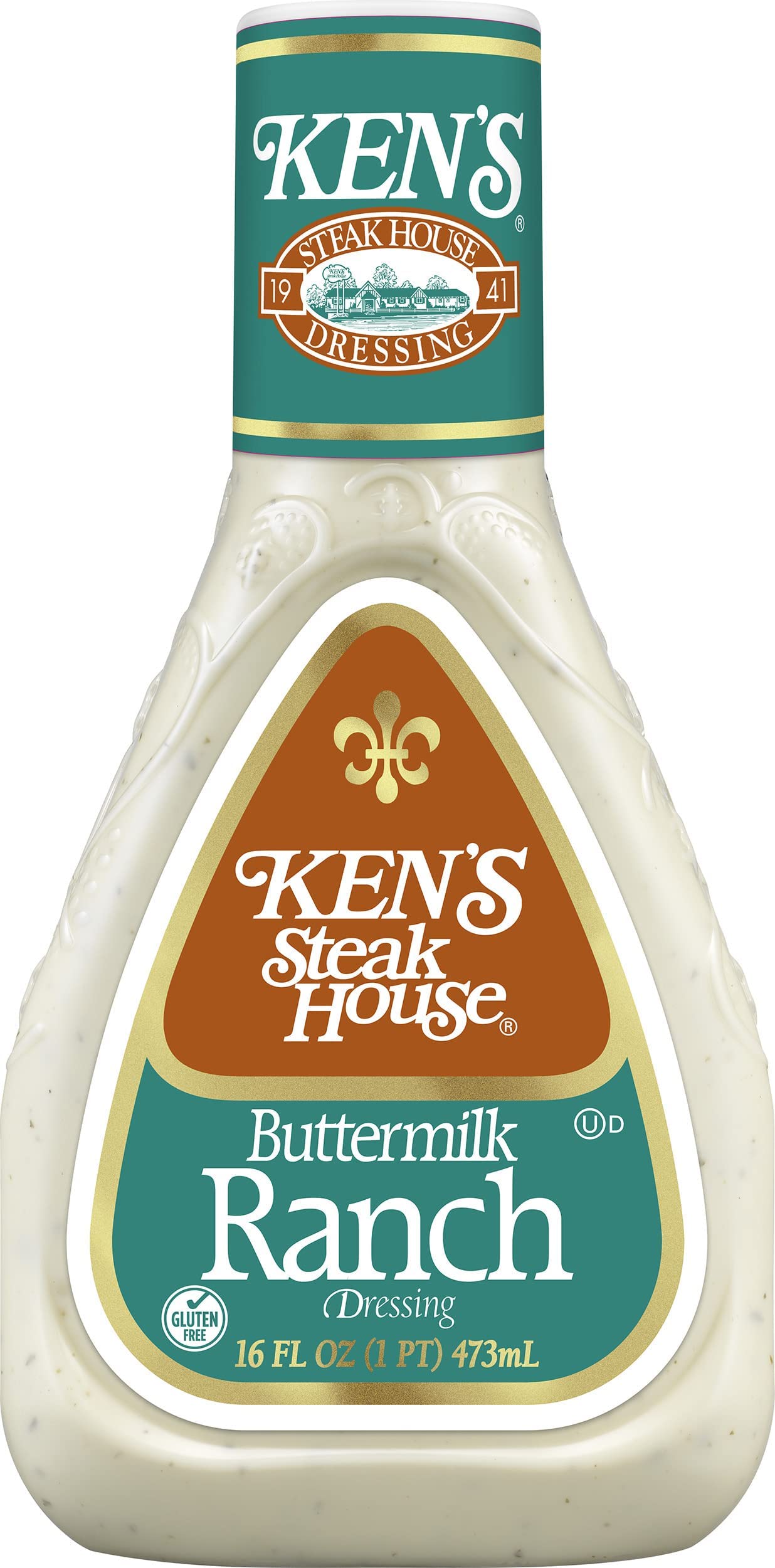 Ken's Steak House Buttermilk Ranch Dressing, 16 FL OZ (Pack of 2)