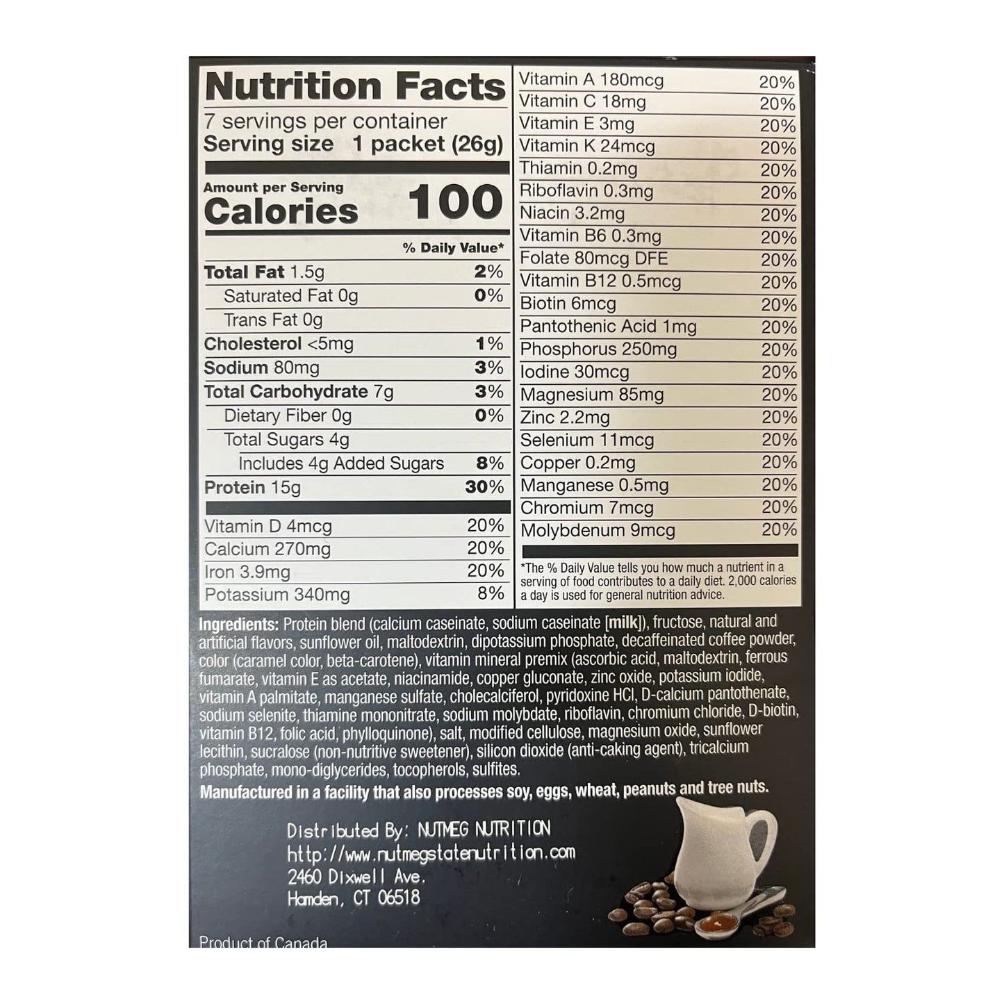 ProtiFit High Protein Pudding/Shake Mix, 15g Protein, Low Calorie, 7 Oz, Caramel Caffe Latte