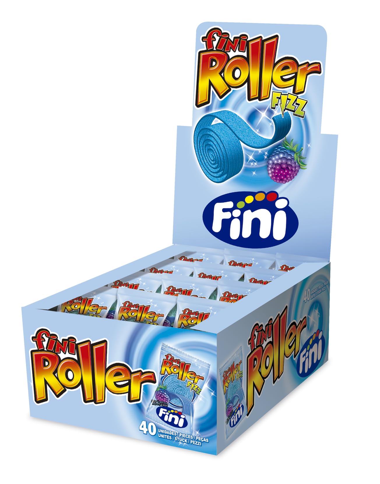 Fini Blue Raspberry Rollers Extra Sour Candy (40 Count) – Groceryeshop