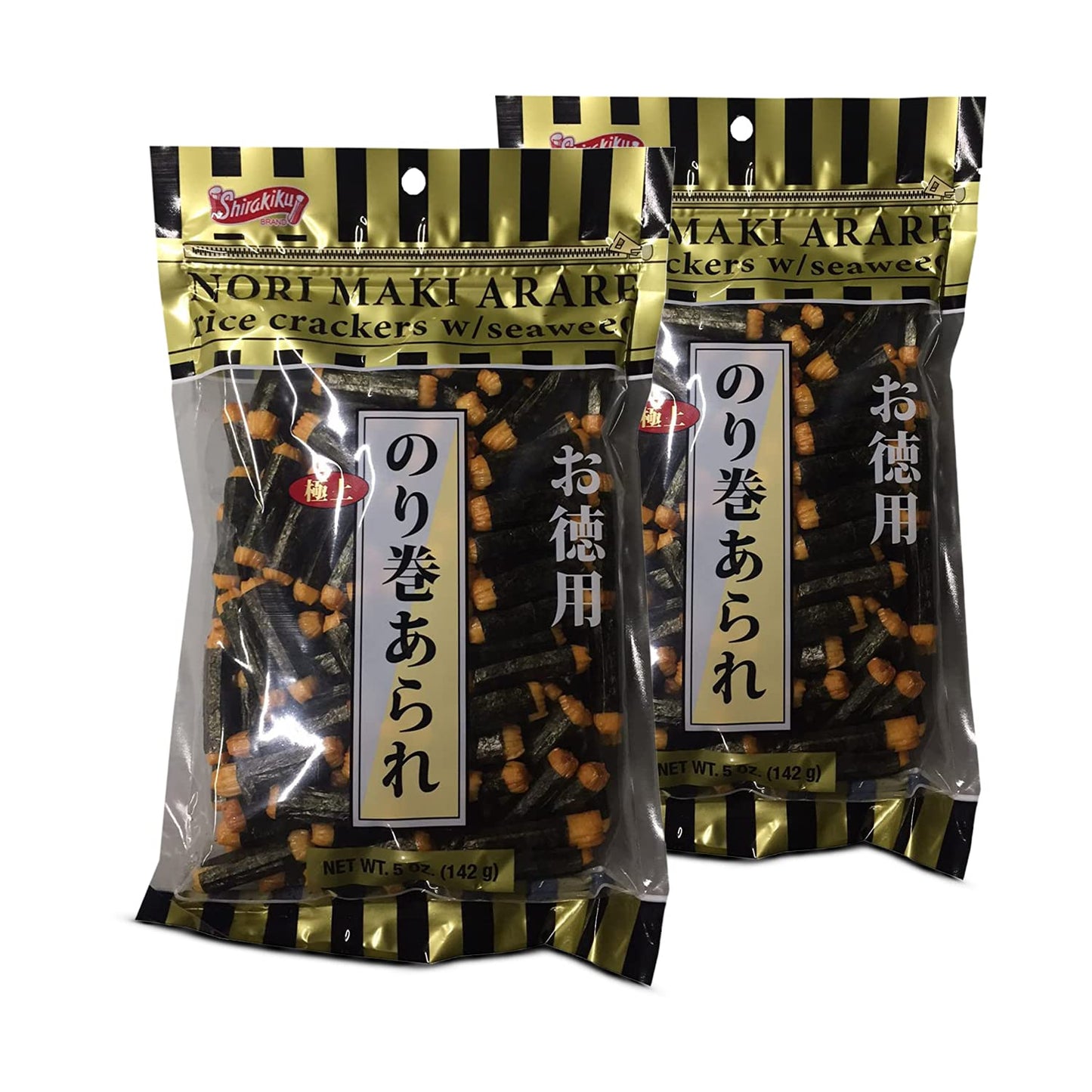 Shirakiku Japanese Nori Maki Arare Rice Crackers With Seaweed  Glutinous Rice Soy Sauce Wheat And Seaweed  Crispy And Savory Cra