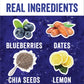 Chia Smash Blueberry Jam Squeeze Packets | Natural, Keto & No Sugar Added | Vegan & Upcycled Fruit Spread | Low-Calorie, Superfo