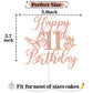 Rose Gold Glitter Happy 11Th Birthday Cake Topper, Butterfly Happy 11Th Birthday/Cheers To 11 Years, Butterfly Themed 11Th Birth