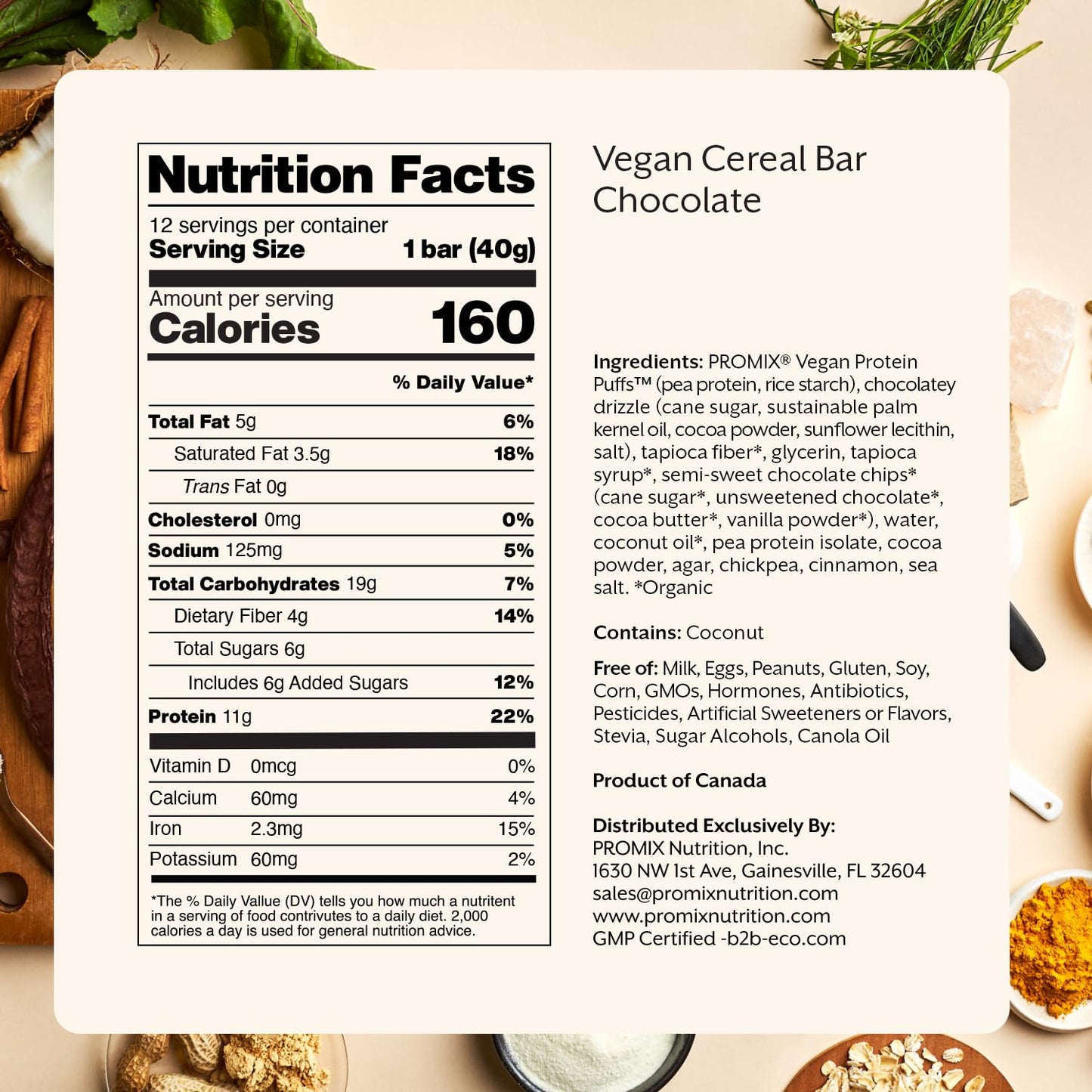 Promix Nutrition Vegan Protein Puff Bars | High Protein, Low Calorie Marshmallow Crispy Treat | Kosher, Soy Free - French Vanilla
