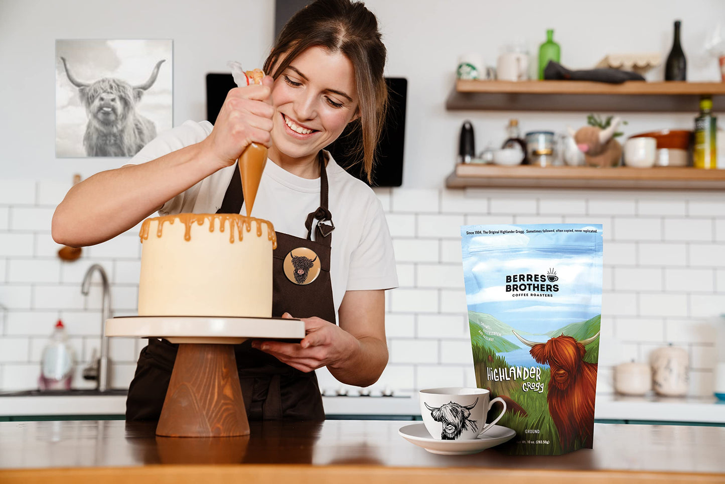 Berres Brothers Highlander Grogg Whole Bean Coffee 2 Pound Package Combination Of Caramel, Butterscotch And Hazelnut, 2 Lb Whole Bean Coffee Medium Roast