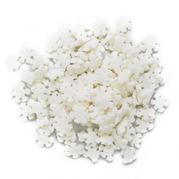 Bakery Crafts DMC27280 Decorating Edible Cake and Cookie Confetti Sprinkles, Winter White Snowflakes, 2.4-Ounce