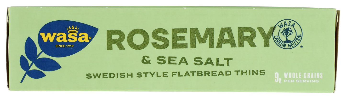 Wasa Flatbread Thins Crackers, Rosemary And Sea Salt, 6.7 Ounce
