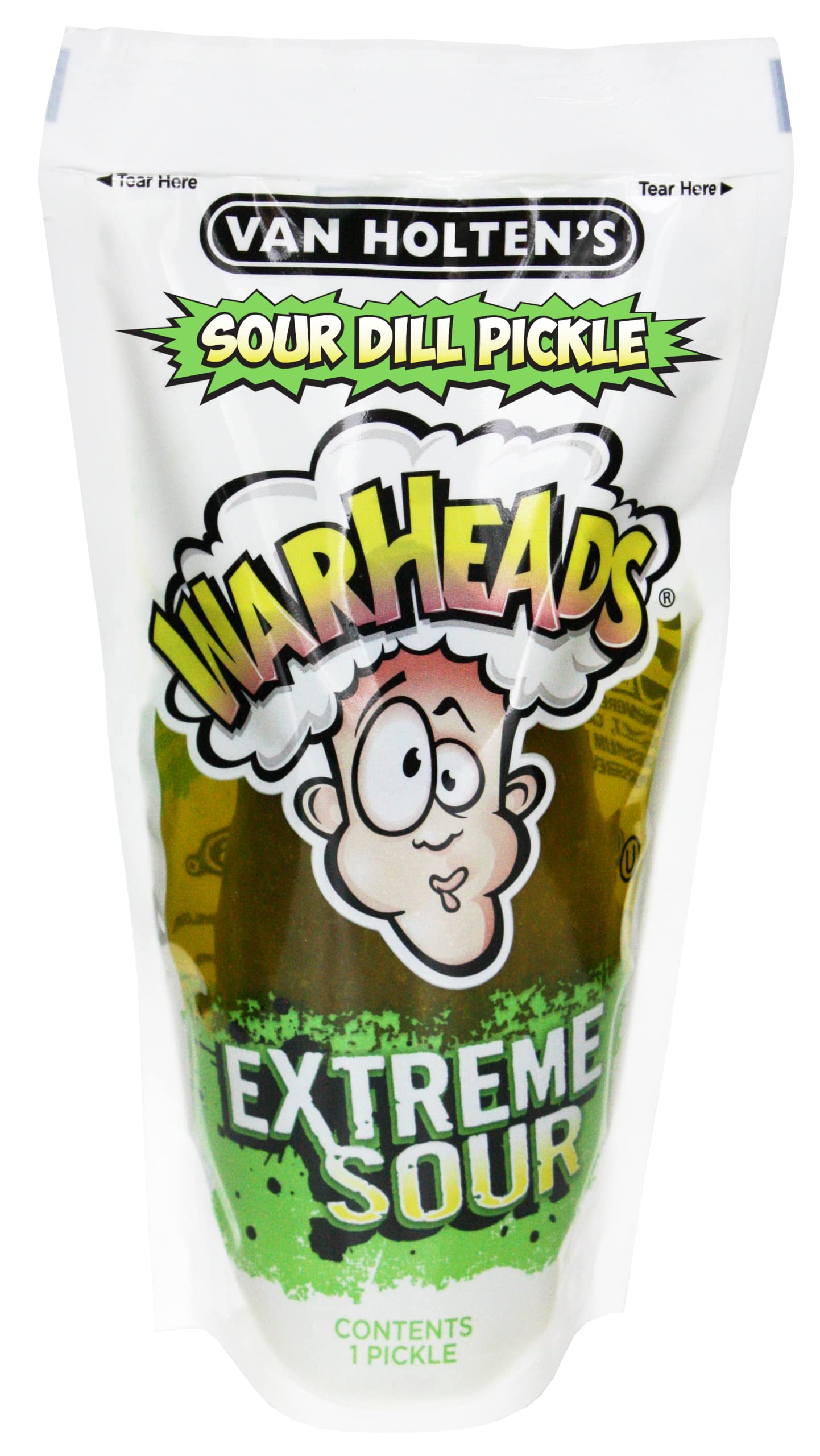 Van Holtens Pickles - Jumbo Warheads Pickle-In-A-Pouch - 12 Pack