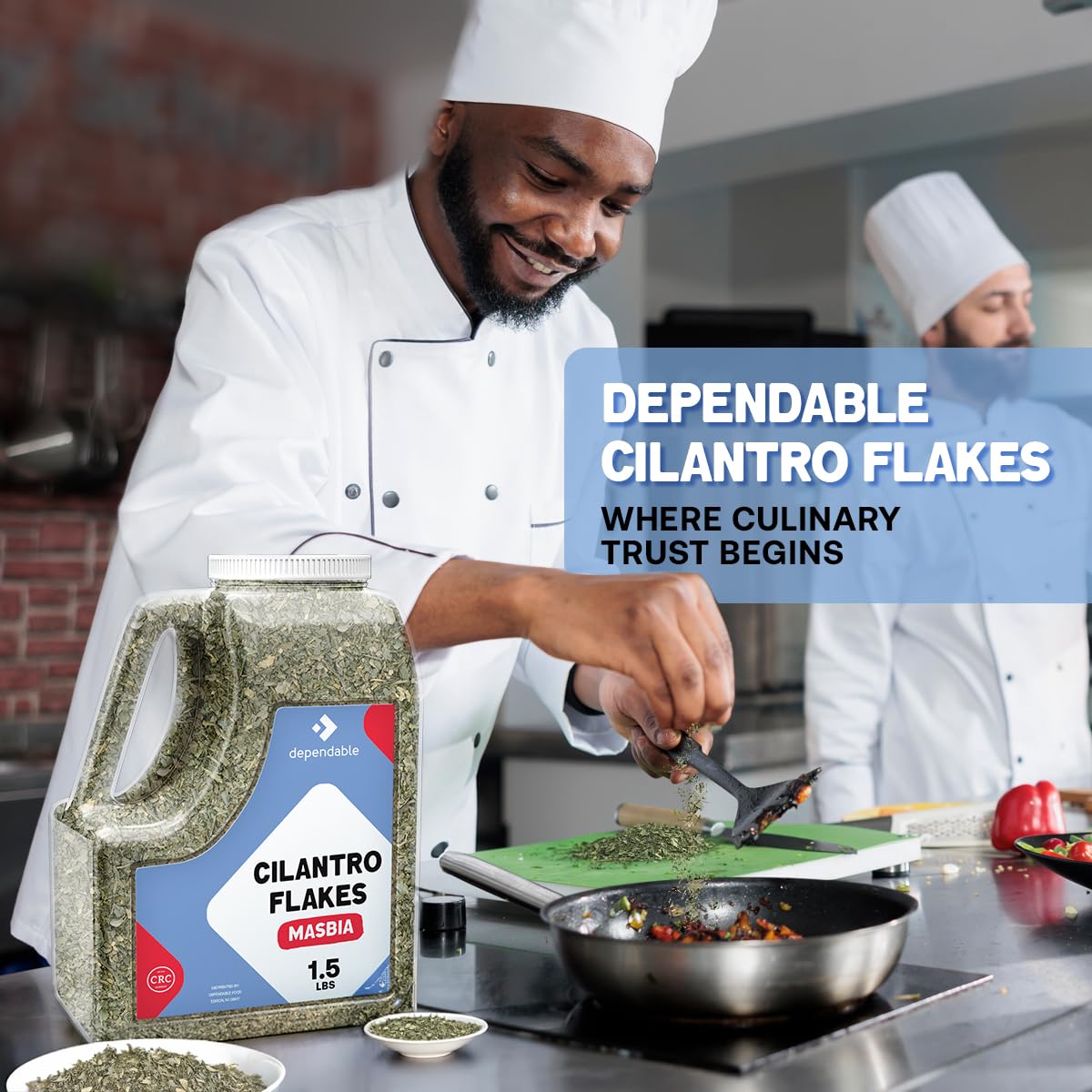 Dependable Food Cilantro Flakes - 1.5 Lb. Resealable Bulk Jug, Natural 100% Dried Cilantro Seasoning, Additive-Free, Non-Gmo, Sa
