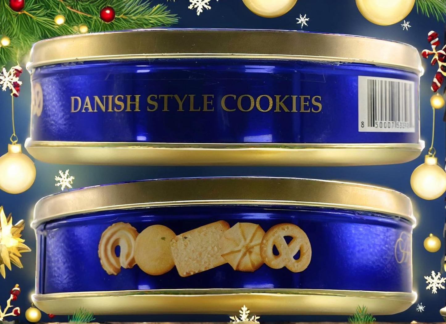 Heavenly Bites Danish Style Butter Cookies In Metal Tin 12 Ounce (12 Pack)