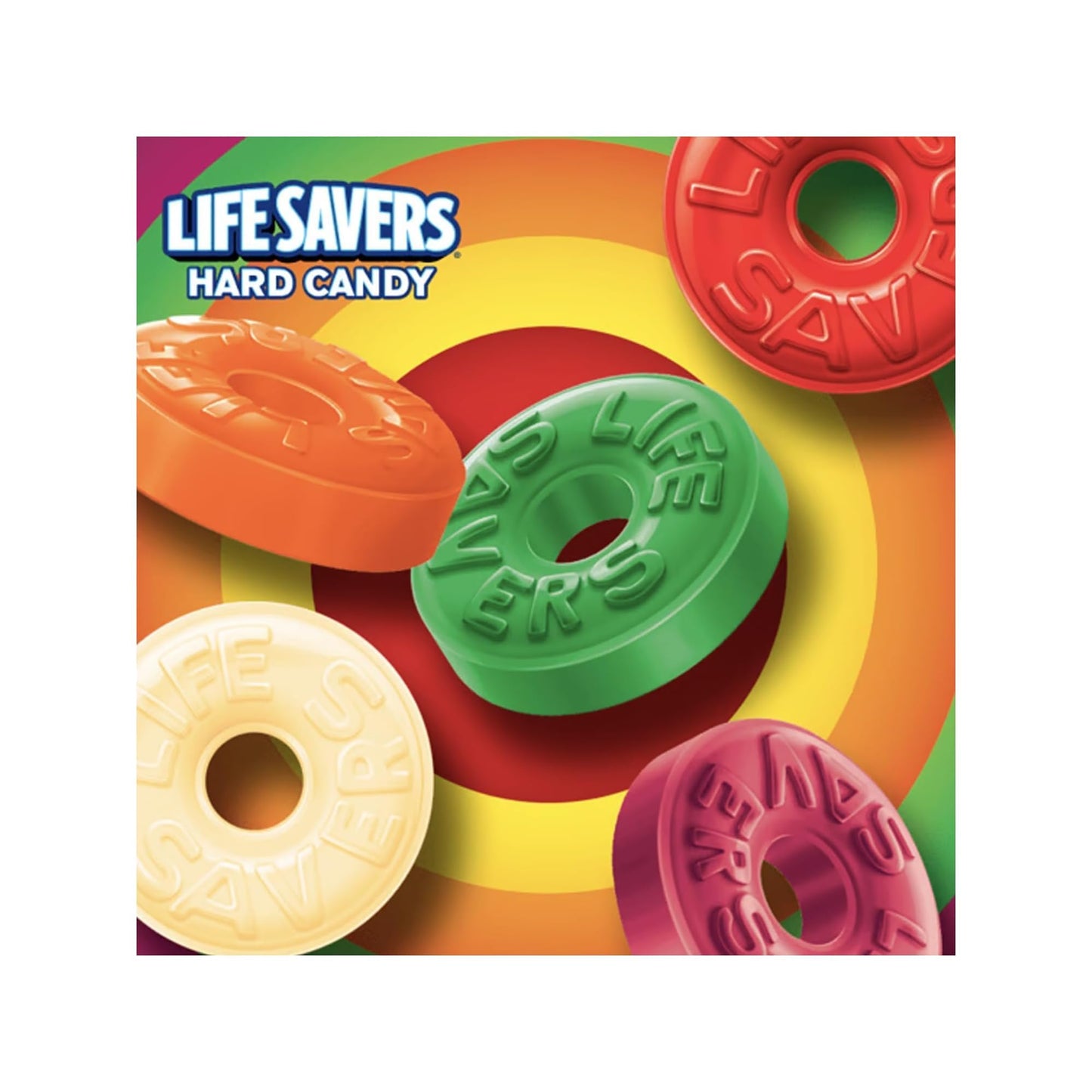 Life Savers Hard Candy 5 Flavors - 2 lbs of Candy - Individually Wrapped - Cherry, Watermelon, Orange, Pineapple, and Raspberry
