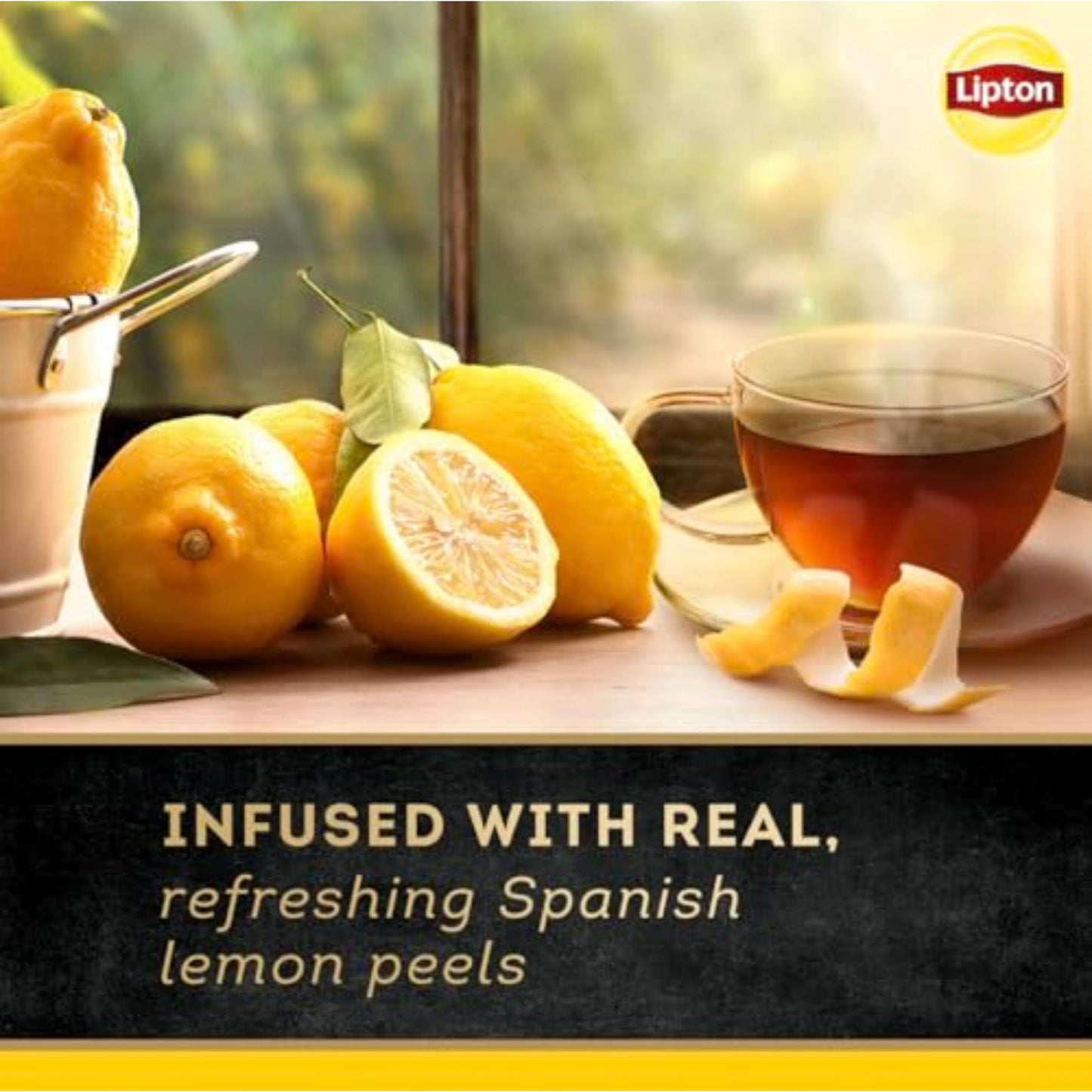 Lipton Black Tea Lemon Pyramid Tea Bags, Flavored, 80 Tea Bags (20ct - Pack of 4)